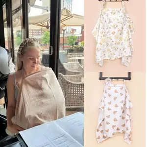 غطاء رضاعة طبيعية من القطن للأم ، تغذية الطفل ، شال الرضاعة ، ساحة الخصوصية القابلة للتعديل أعلى 6 مبيعات للرجال المرضعات - رقم 5