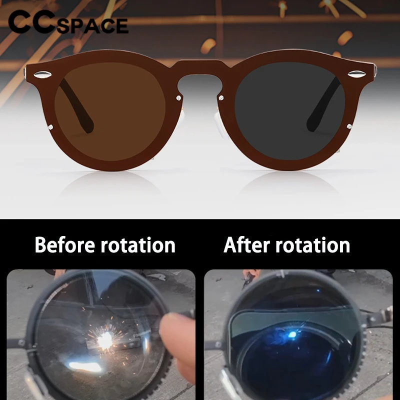 Rotating Adjustable Color Changing Sunglasses ND Lens Polarized High Transparency UV400 Sunglasses