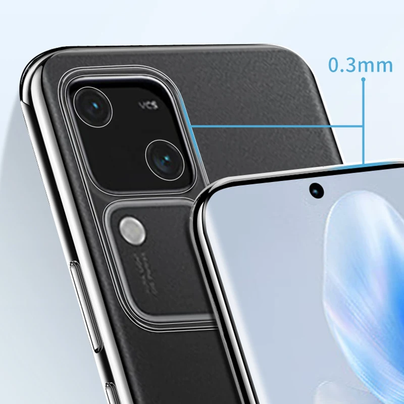 Camera Protect Phone Case for VIVO V30 Pro Lite V30E V30Pro V30Lite 5G Soft Clear High Qualtiy Clear Silicone Back Covers Fundas