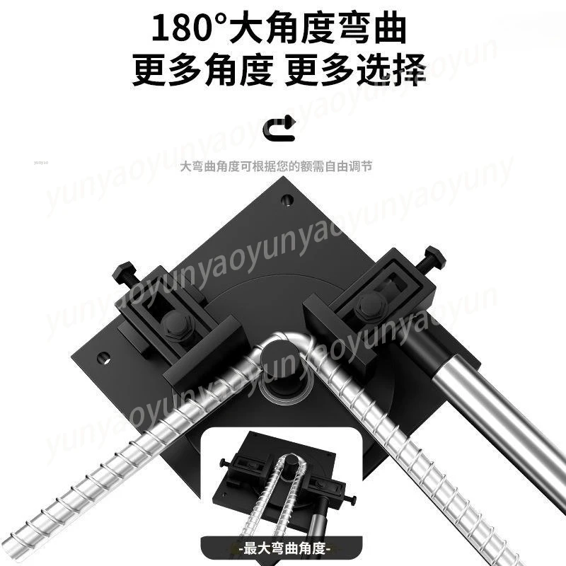 Manual Pipe Bender For Round Square Tubes Heavy Duty Conduit Bending Tool One-piece Pipe Processing Workshop Maintenance Work