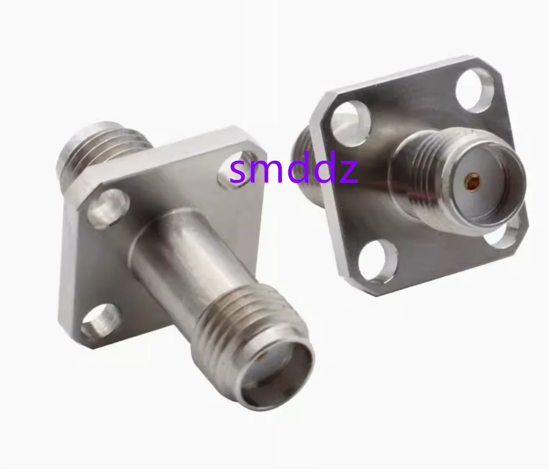 5pcs   SMA adapter SMA-KKF 18G four hole flange fixed standing wave low (SMA-KFKG adapter)