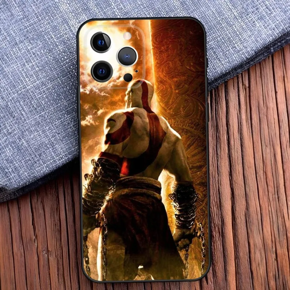 Kratos Game G-God of W-War Phone Case For iPhone 16,15,14,13,12,11,Pro,X,XS,Max,XR,Plus,Mini Soft Black Cover