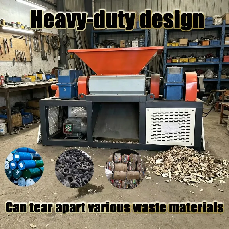 Customized Waste Plastic Crusher Severe Type For Crushing Plastic Shredder Waste Shredder Wood And Rubber Dual-shaft Crusher