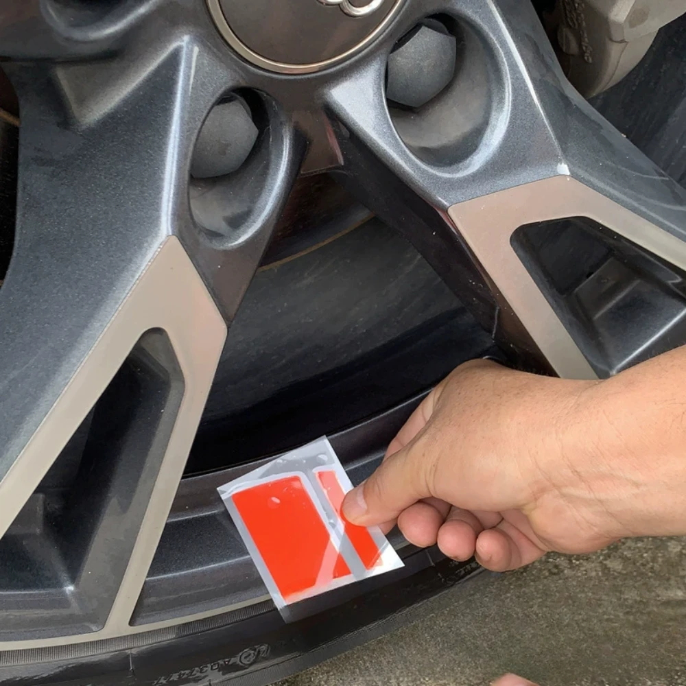 

6PCS Wheel Stickers Steel Rim Reflective Decorative Stickers Car Tire Stickers Car External Accessories
