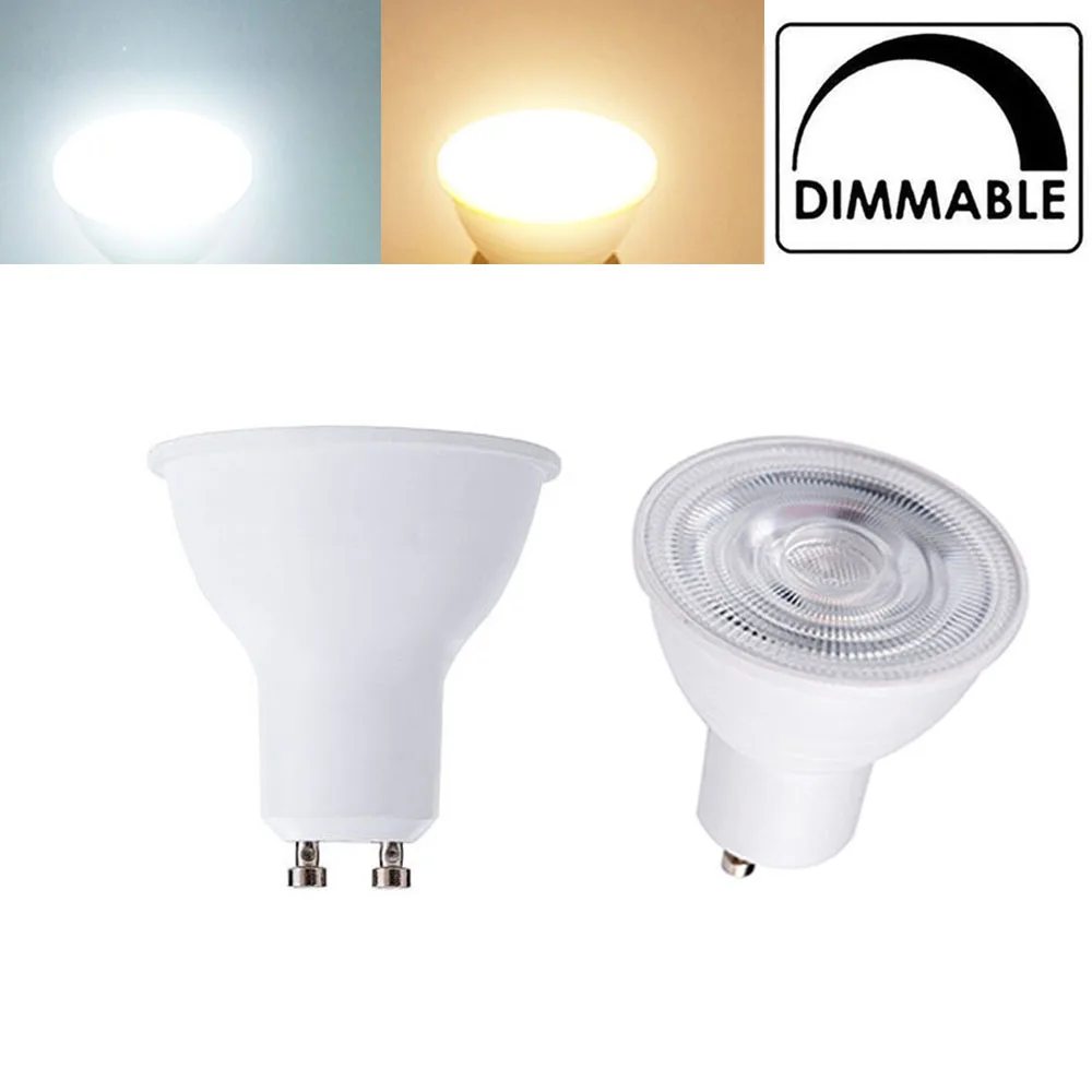 Lampadine per faretti a LED GU10 dimmerabili Angolo del fascio di 24 gradi COB 7W 110V 220V Bianco caldo freddo Sostituisci le lampade alogene per la decorazione domestica