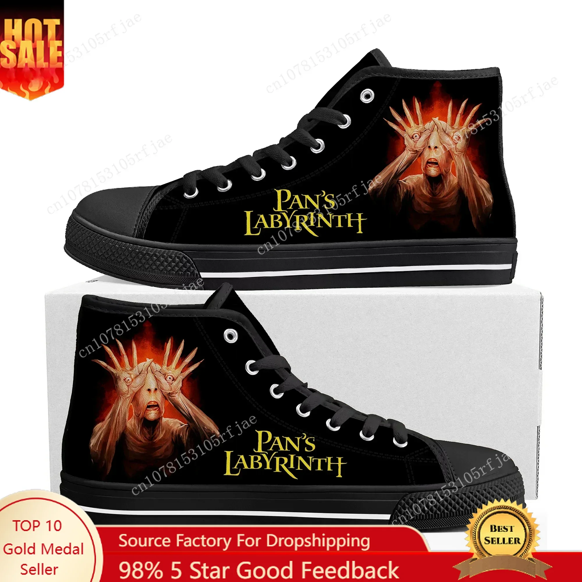 

Pan's Labyrinth High Top Sneakers 3D Game Mens Womens Teenager Fashion High Quality Canvas Sneaker Trendy Versatile Sports Shoes