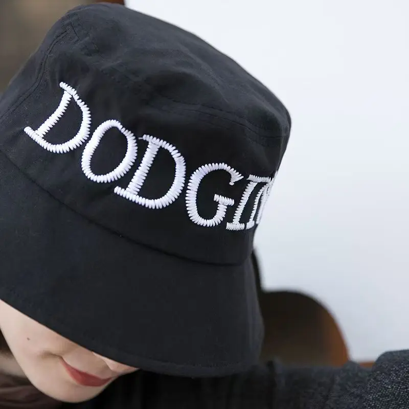 Topi Wanita Musim Semi Gugur Model Fisherman Bordir, Topi Pelindung Wajah, Topi Hip Hop Streetwear, Topi Bucket Trendi Musim Panas