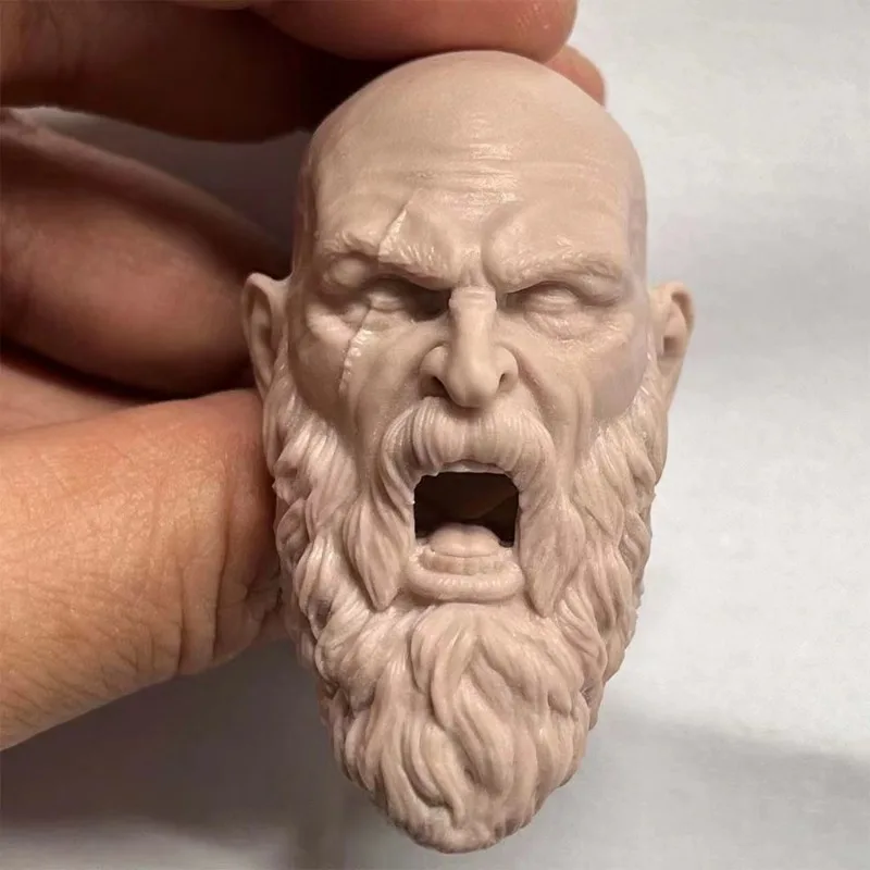 

1/6 Resin Head Assembled Model Kit Tough Man Kratos Roaring Expression Hobby GK Unassembled and Unpainted Garage Kit