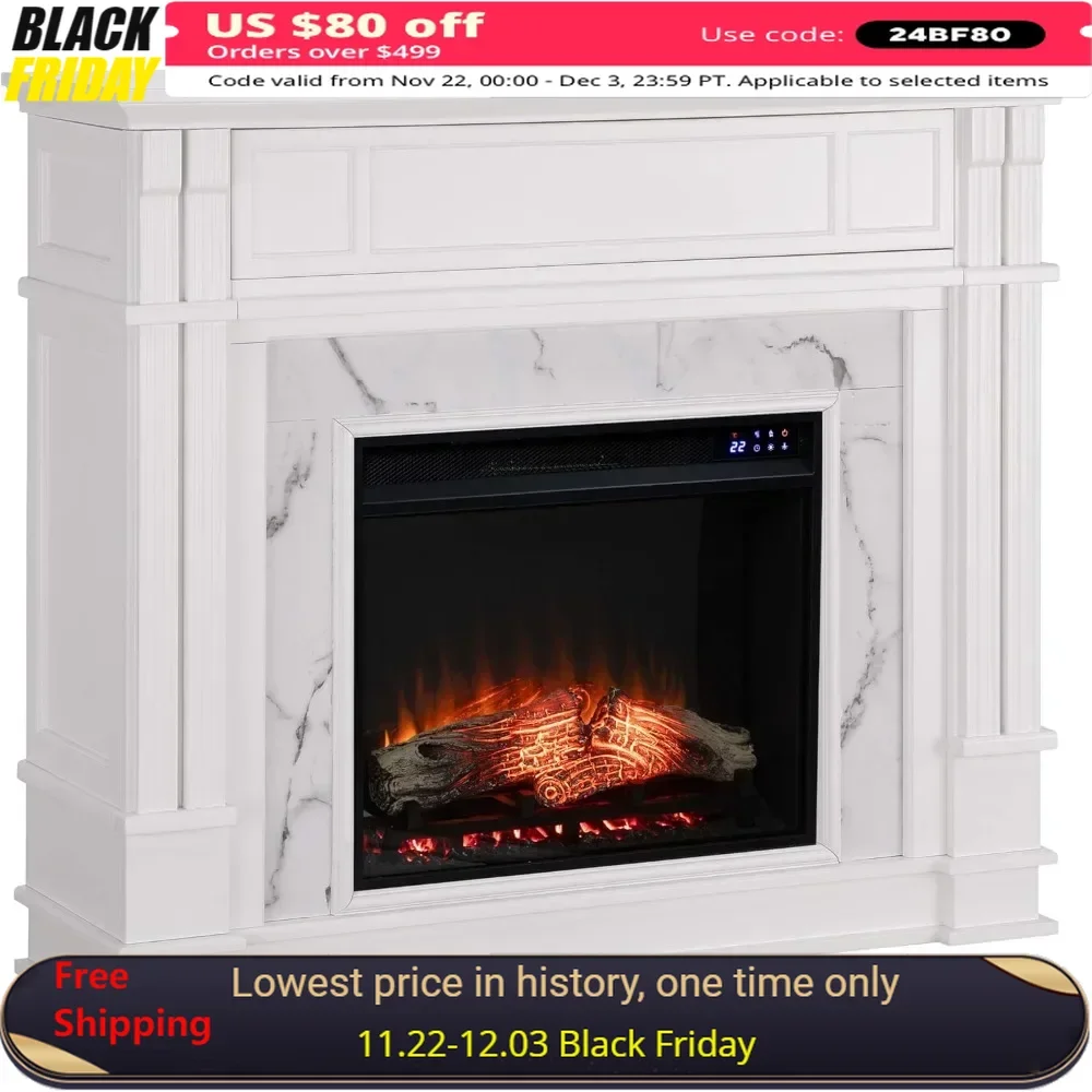 

Electric Fireplaces TV Stand With Hidden Media Shelf Electric Fireplace