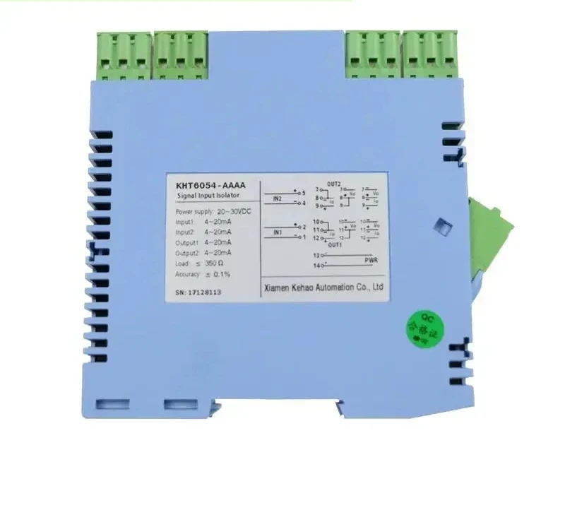 

KHT6054 Signal Isolation 2 In 2 Out Protection Grade Signal Input Isolator 4~20mA 2-Wire Transmitter Analog Input Module