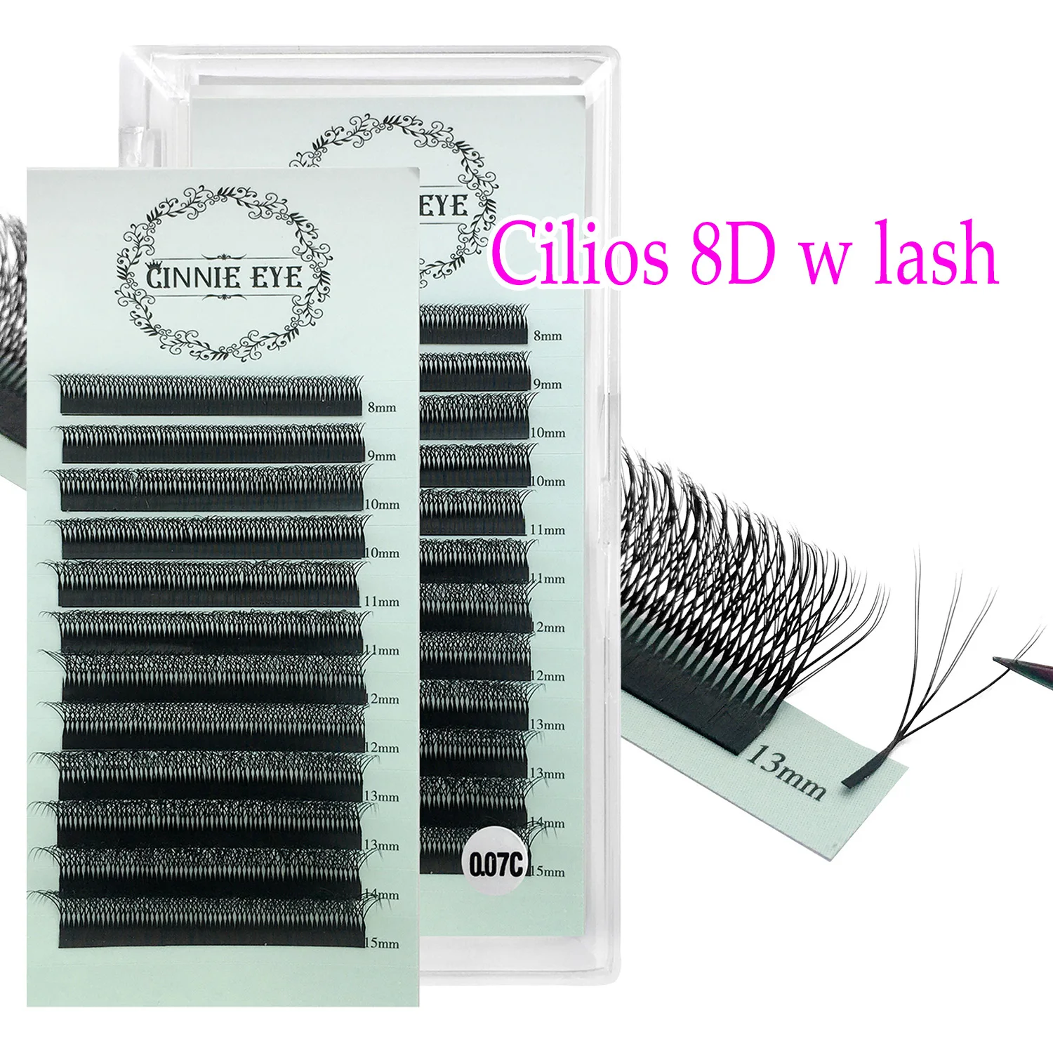 Nieuwe 8D W Vorm Lash Extension Dubbele Tip Cilios 4D W Mix Fake Mink Individuele Wimper Fans Levert W Cluster pluizige Yy Bundels