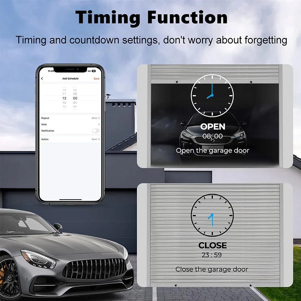 Imagem -06 - Abridor de Portas de Garagem Inteligente Interruptor de Controle Universal Controle de Voz Tuya Wifi Zigbee Alexa Google Home