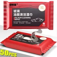 10-50PCS Car Oil Stain Cleaner Glass Oil Film Removal Wipes Front Windshield Cleaning Vehicle Window Powerful Decontamination