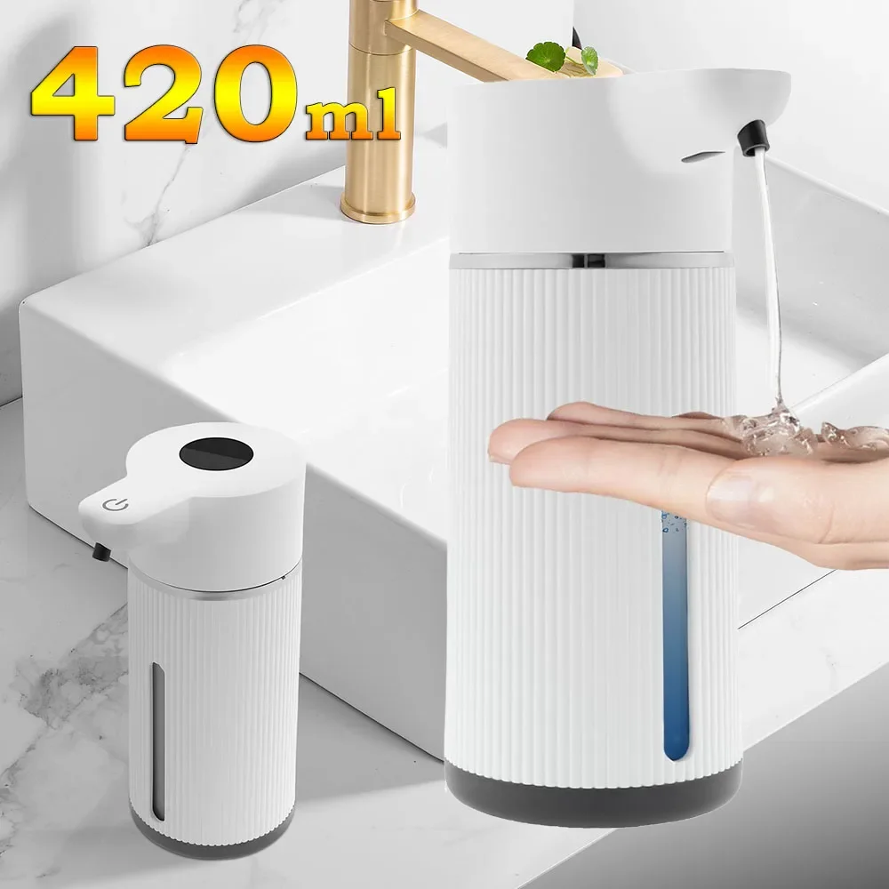 

420ML Automatic Soap Dispenser 4 Level Adjustment Touchless Liquid/Foma Soap Dispenser with Infrared Sensor for Bathroom,Kitchen