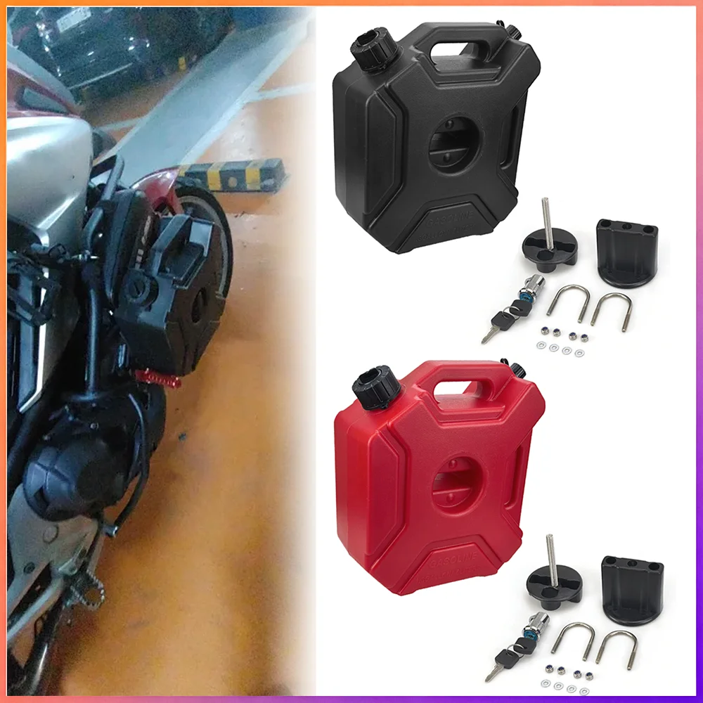 Motorcycle Reserve Oil Tank Engine Fluids Container With Lock 5L For Honda CT125 CT 125 Large Capacity Tank