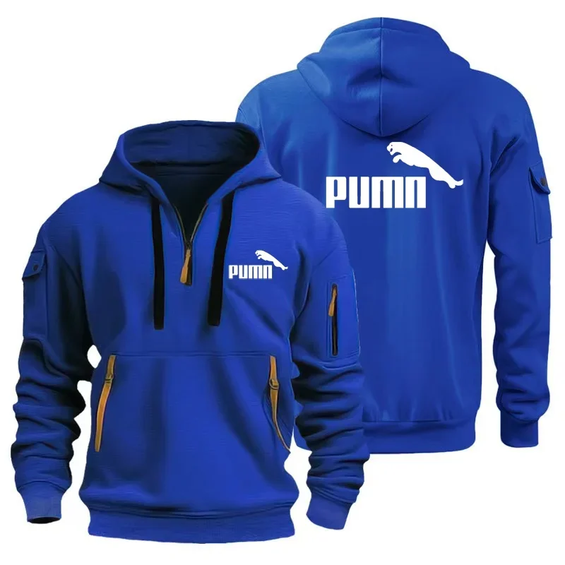 Sudadera con capucha de talla europea para hombre, sudadera con cremallera multibolsillo, jersey informal holgado, primavera y otoño, nuevo, 2022