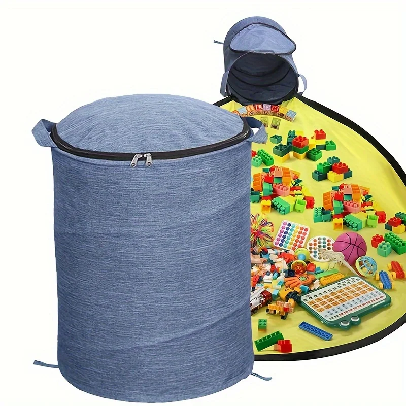 Toy Storage Building Blocks Lego Children's Doll Storage Bag Large Detachable Quick Storage Game Mat Storage Bucket