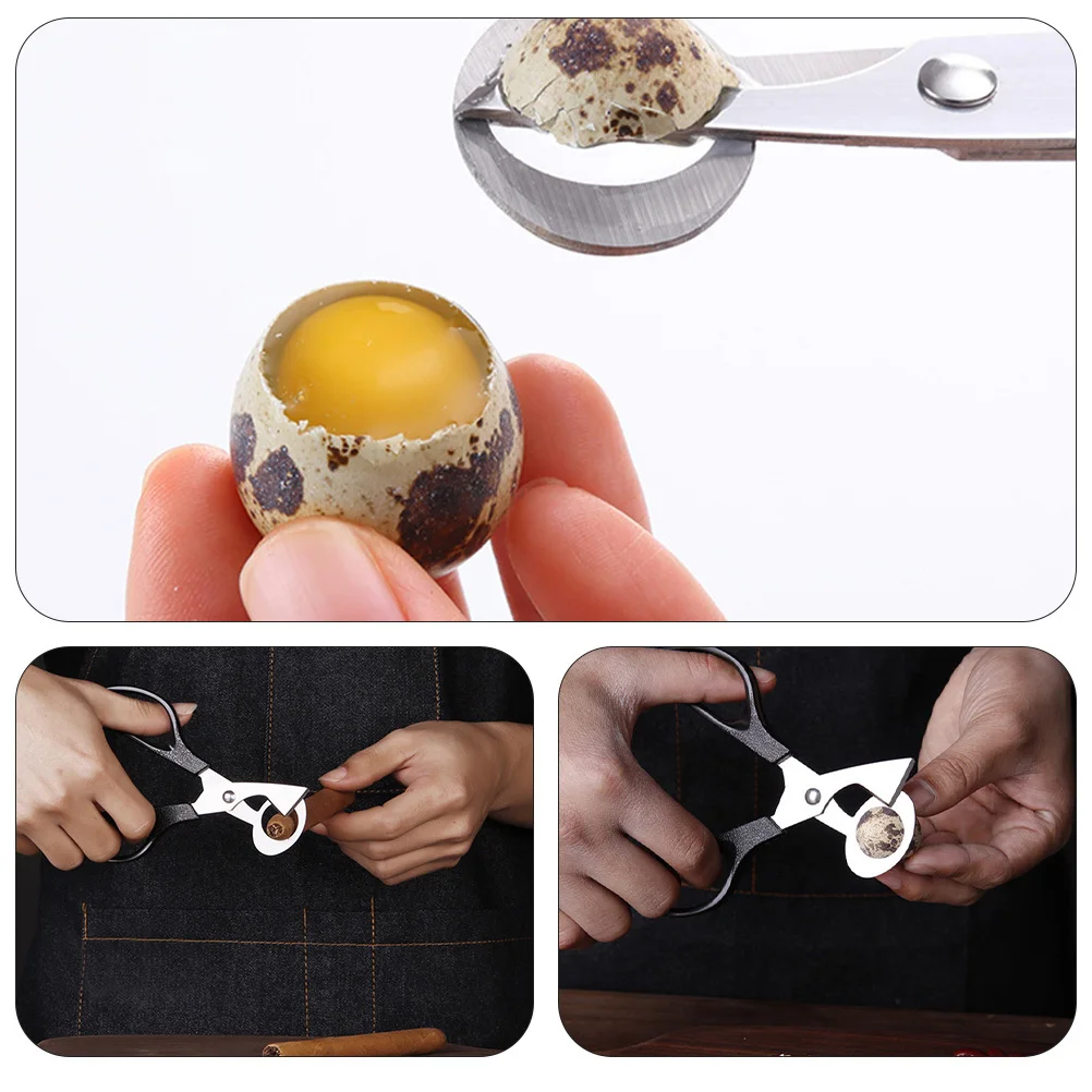 

4Pcs Eggshell Cutters Practical Kitchen Helper Quail Pigeon Eggs Opener Lightweight Compact Design for Picnic Egg Scissor