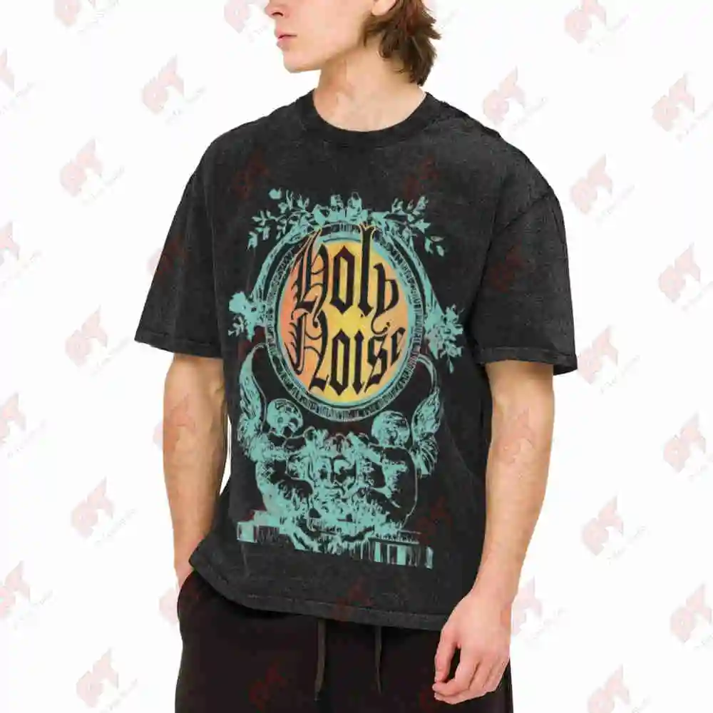 Holy Noise 1991 Hardcore Techno Gabber Vintage Washed Tee Pure Cotton T-Shirt