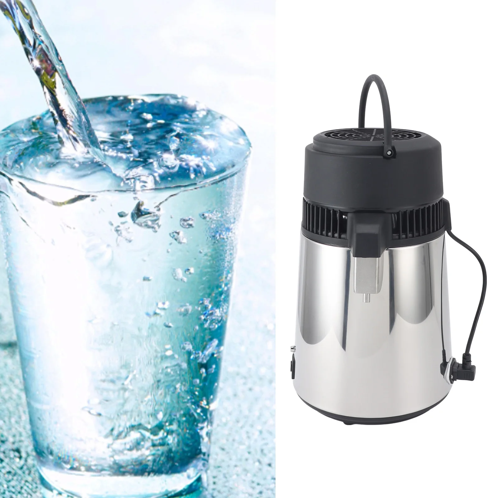 

Water Distiller Machine Overtemperature Distilled Water Making Machine 750W Widely Used Stainless Steel for Cooking