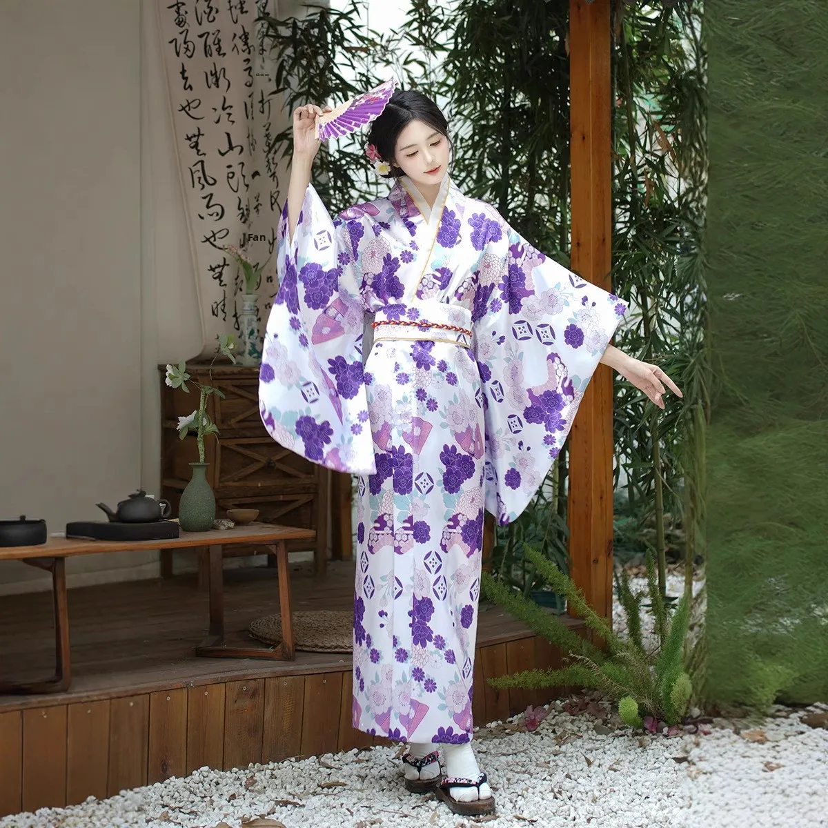 Kimono formel traditionnel japonais pour femmes, Batobe artistique et euro Sve Dr, Production chinoise d'été, nouvelle collection 2025