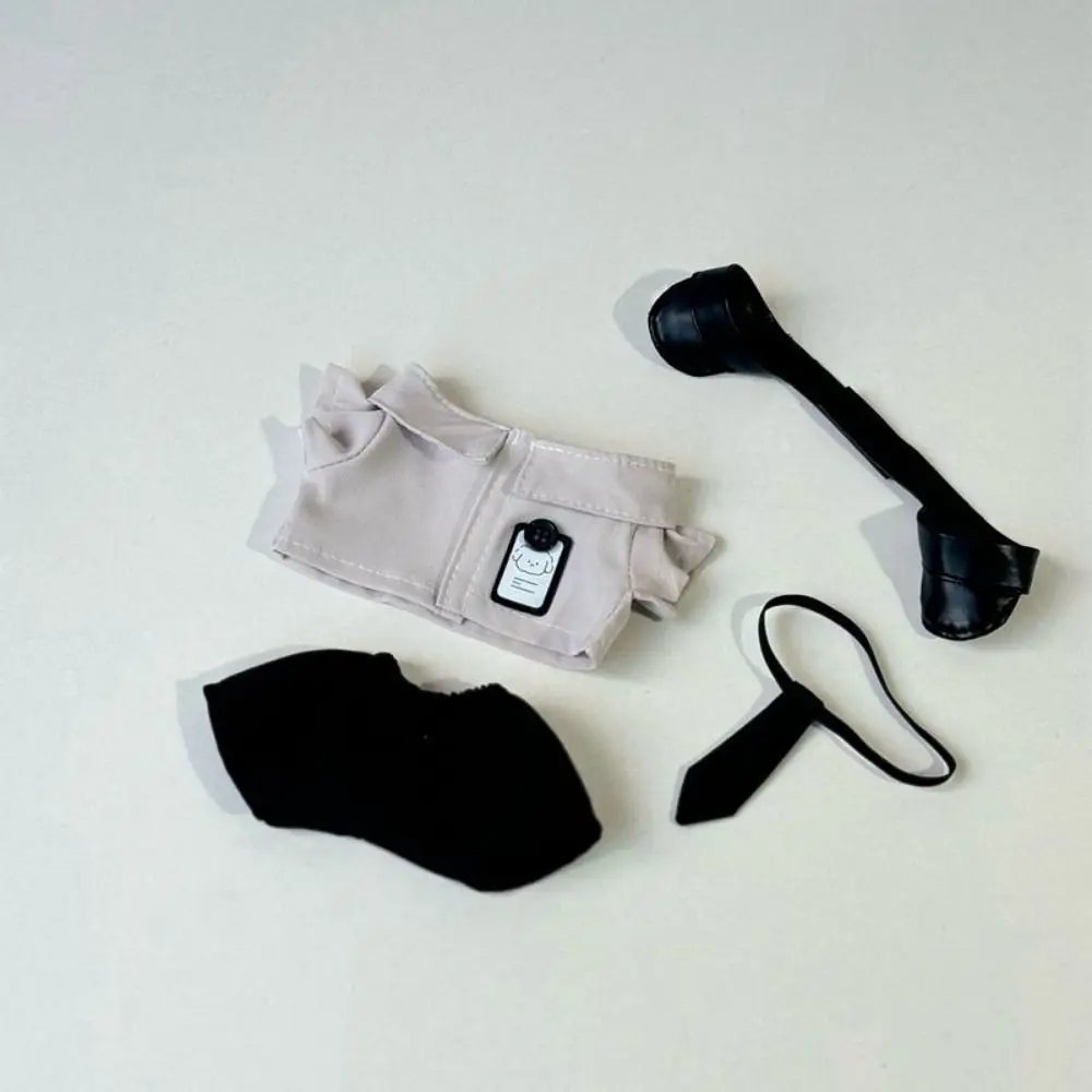 

20cm Doll Clothes Multicolor Changing Dress Game Miniature Work Suit Photo Prop Playing House Doll Shirt Necktie Pants Set