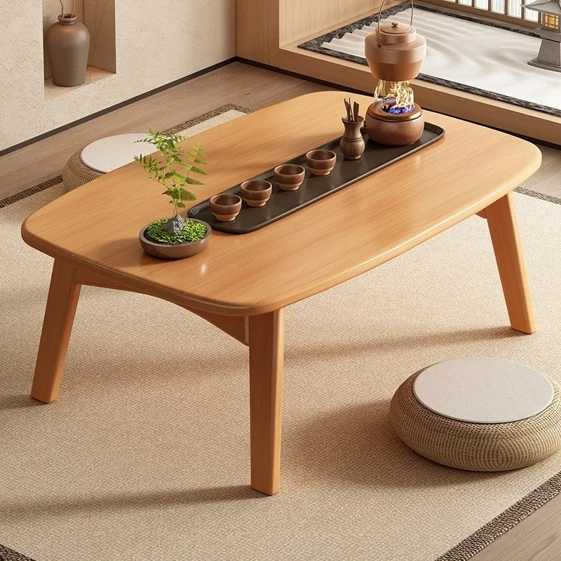 Foldable bay window table household tatami small coffee table