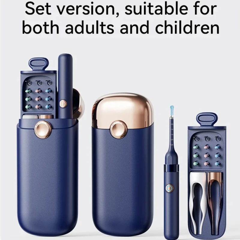 

Модернизированный умный визуальный очиститель ушной серы с камерой, 800 Вт HD-эндоскоп, многофункциональный визуальный инструмент для чистки ушей, в комплект входит для хранения