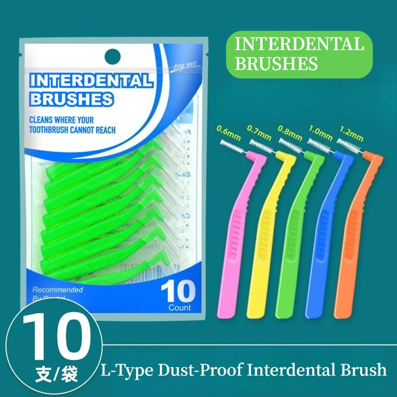 

Набор ортодонтических межзубных щеток из 10 предметов — проволока из нержавеющей стали, двухтактного действия для гигиены, средство для удаления пищи и отбеливание.
