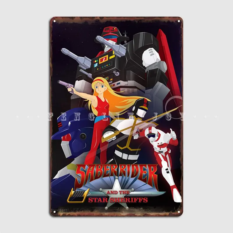 Saber Rider And The Star Metal Plaque Poster Home Wall Decor Wall Pub Printing Tin Sign Poster