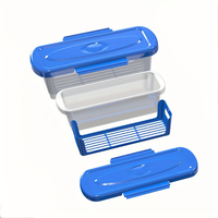 2-Piece Coating Shaker Bowls with Lids, Comes with Coating Plate - For Coating Fish, Chicken Wings, Onion Rings & Vegetables