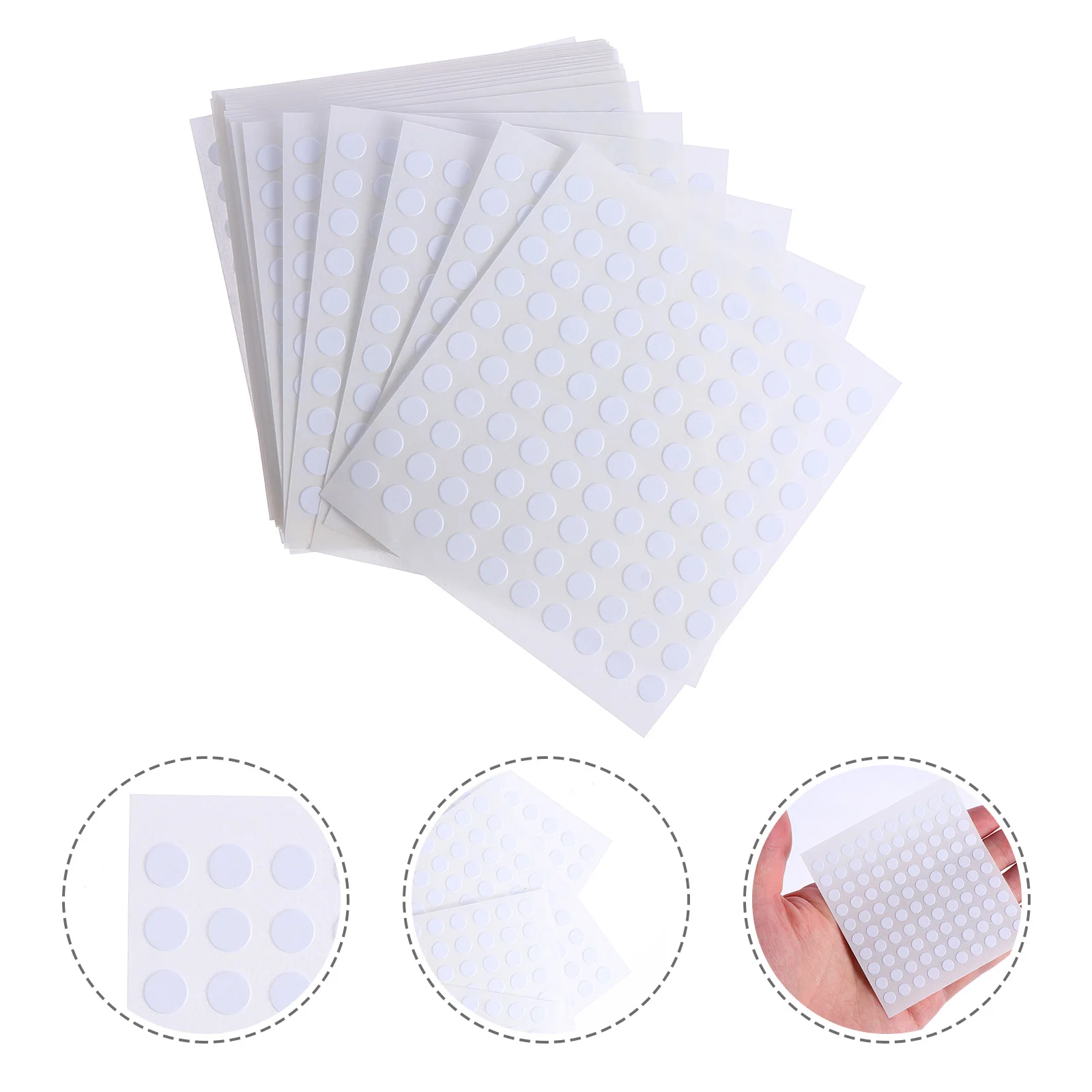 

20 Sheets Dot Stickers Craft Adhesive Scrapbook Round Supplies Decorative Double Sided