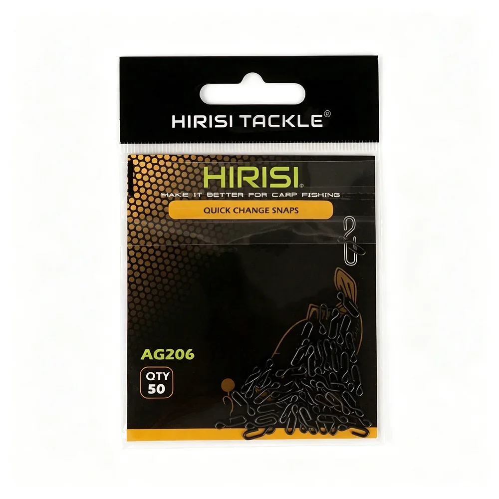 Hirisi AG206 100 Stück Karpfenangeln Schnellverschluss Haken-Clip Ronnie Rig Verbinder Karpfen Endzubehör – Detail 9