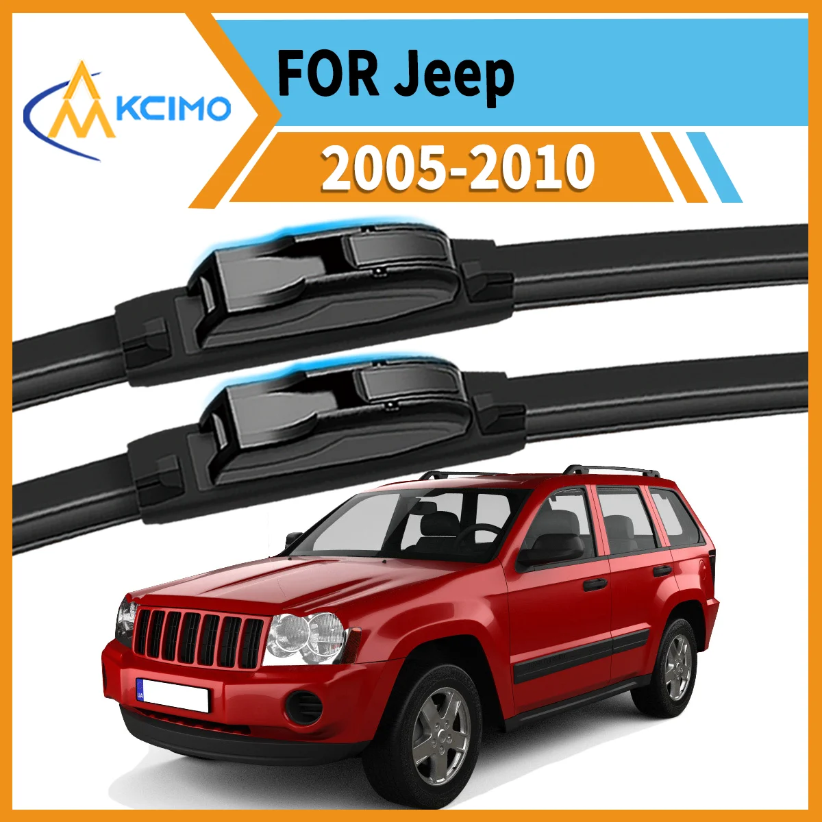 

Smooth Quiet Effective 2-Pack Wiper Blades For Jeep Grand Cherokee 2005–2010 All-Season Use Enhanced Visibility & Driving Safety