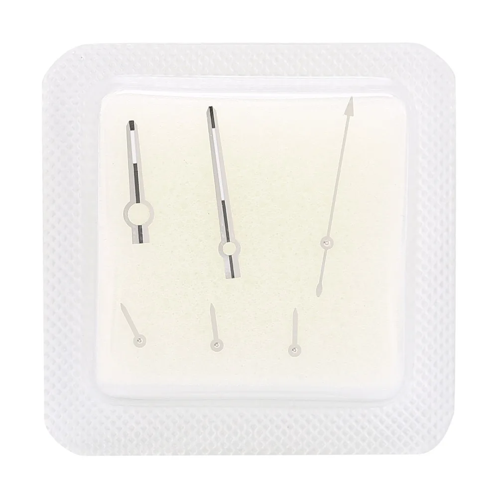 6Pcs Sturdy Alloy Watch Hands Set Small Size Silver Watch Repair Parts Watch Hour Hands for Watch Store