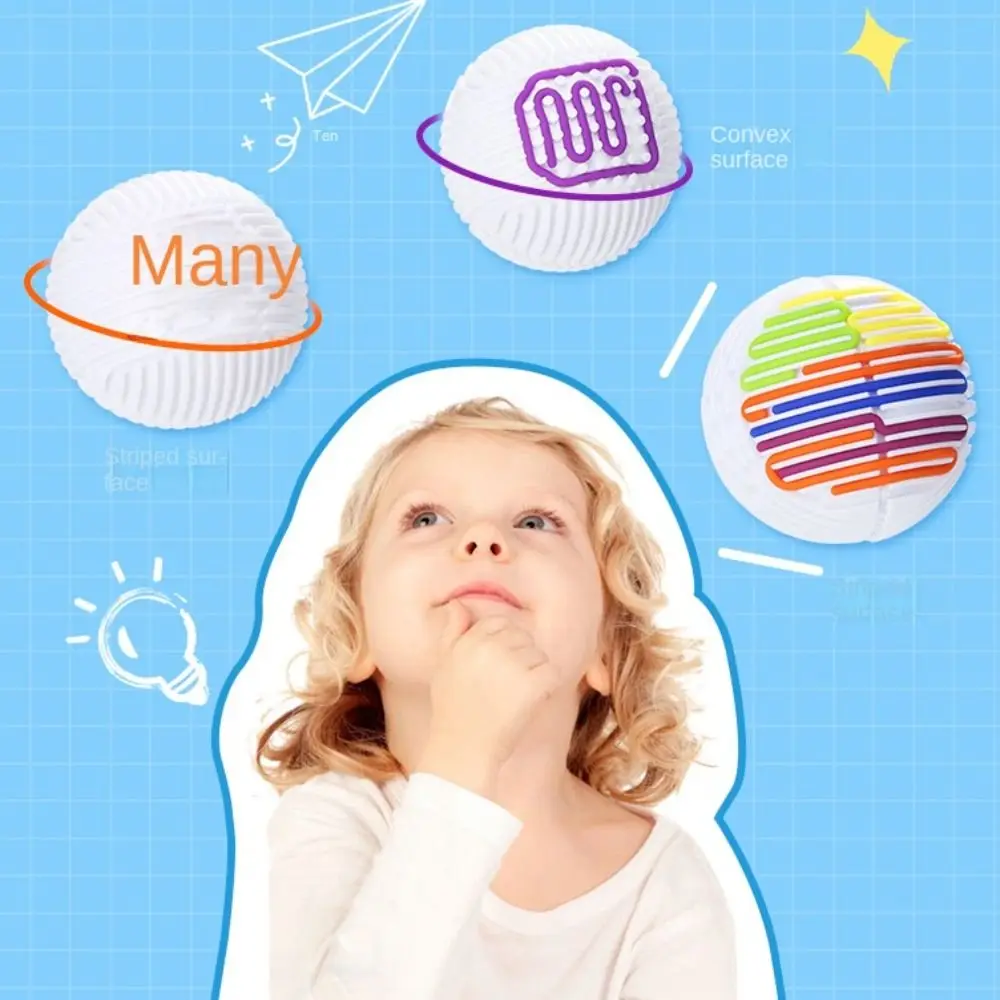 3D立体モンテッソーリ感覚アクティビティボールシリコン素材ツイストロープフィンガーフィジェットボールレインボーカラーDIYデザイン