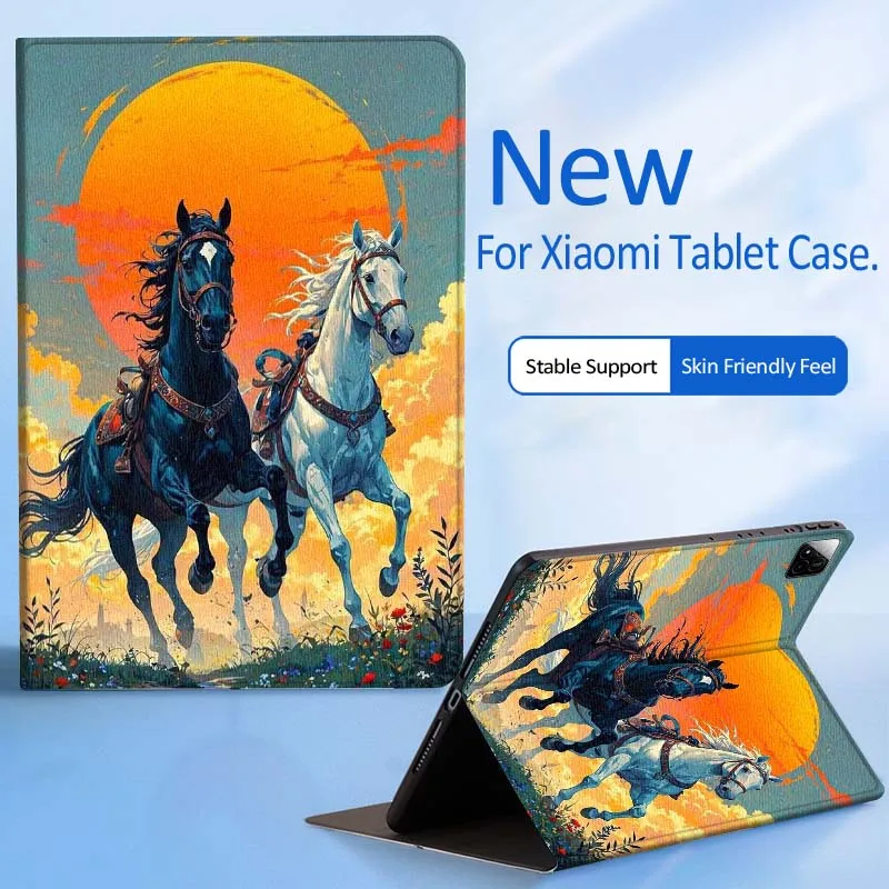 Popular Art Horse Gift For Xiaomi Redmi Mi Poco Pad 2 5 6s 7 7s Ultra Pro Max 14 12.4 12.1 inch Soft Tablet Case