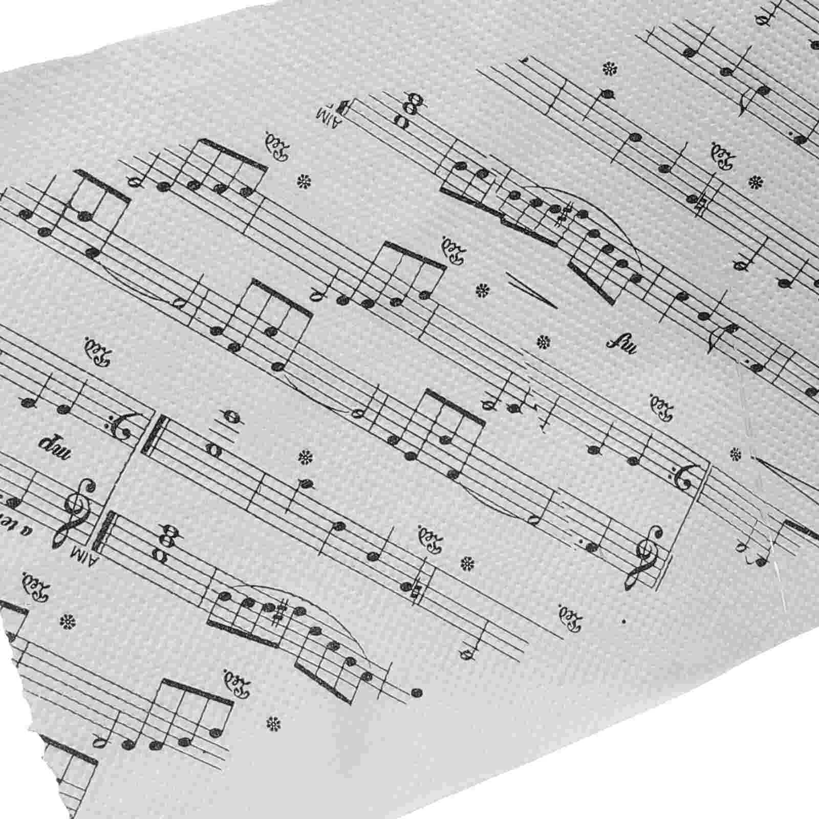 Muzieknoot Toiletpapier Patroon Tissue Servetten Bedrukken Baddoekjes Piano Papieren