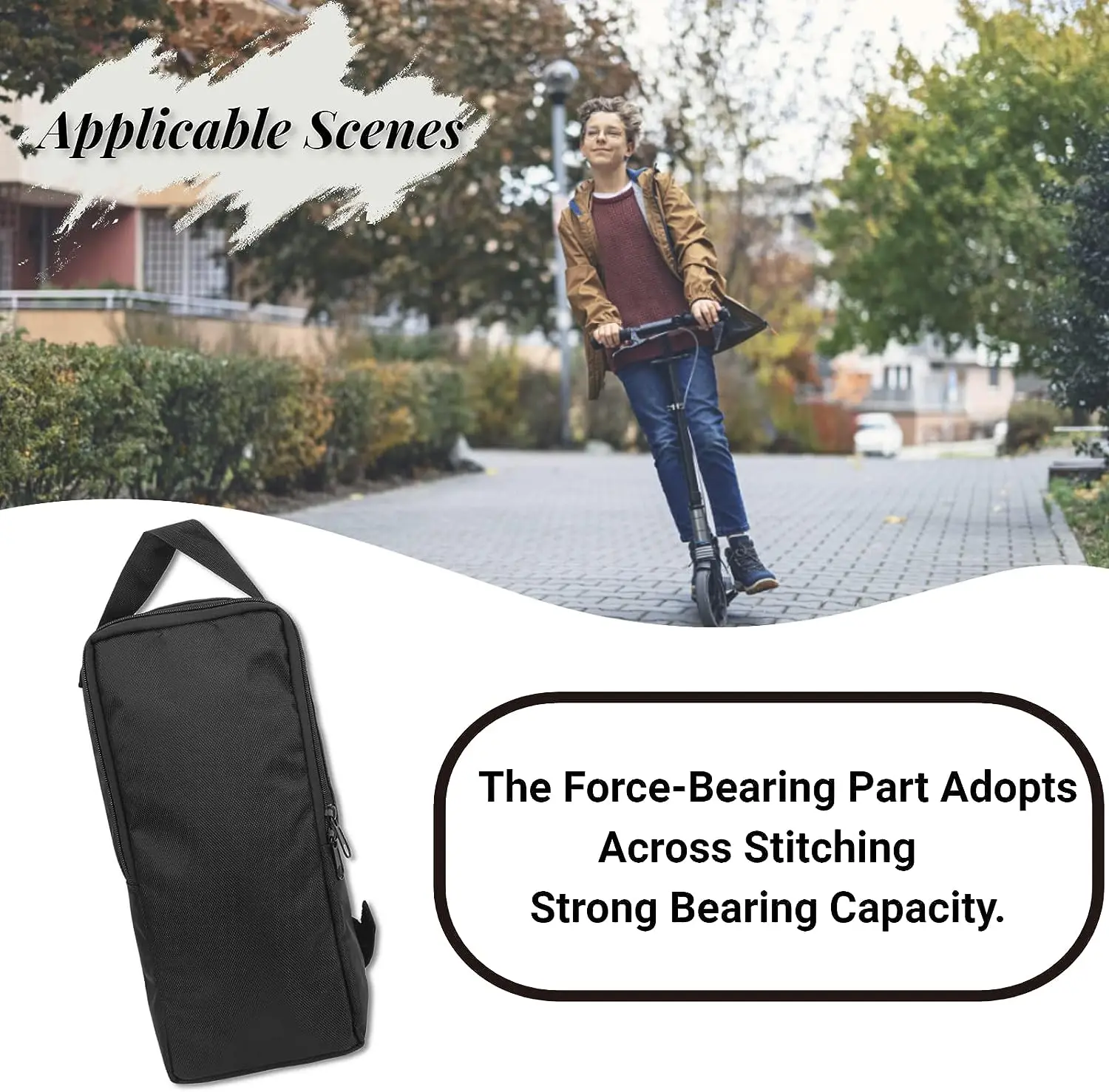 Подвесная сумка для аккумулятора электрического скутера, сумка для аккумулятора для хранения скутера, сумка на передний руль для электрического скутера