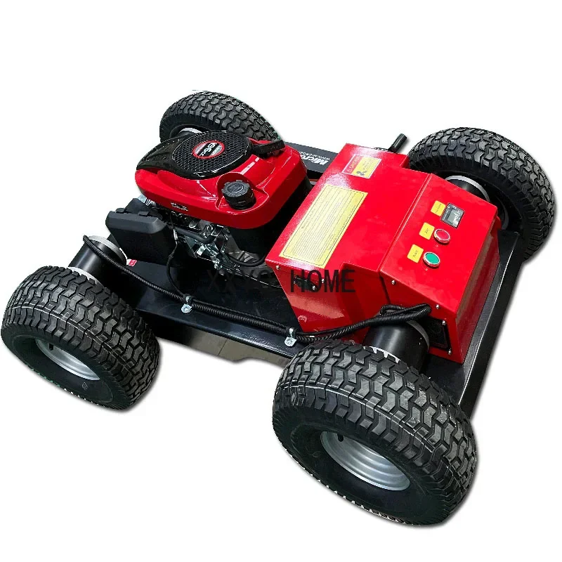 Four-wheel drive wireless Remote Controloil-electric Hybrid Orchard Weeder, Agricultural Robot lawn mower