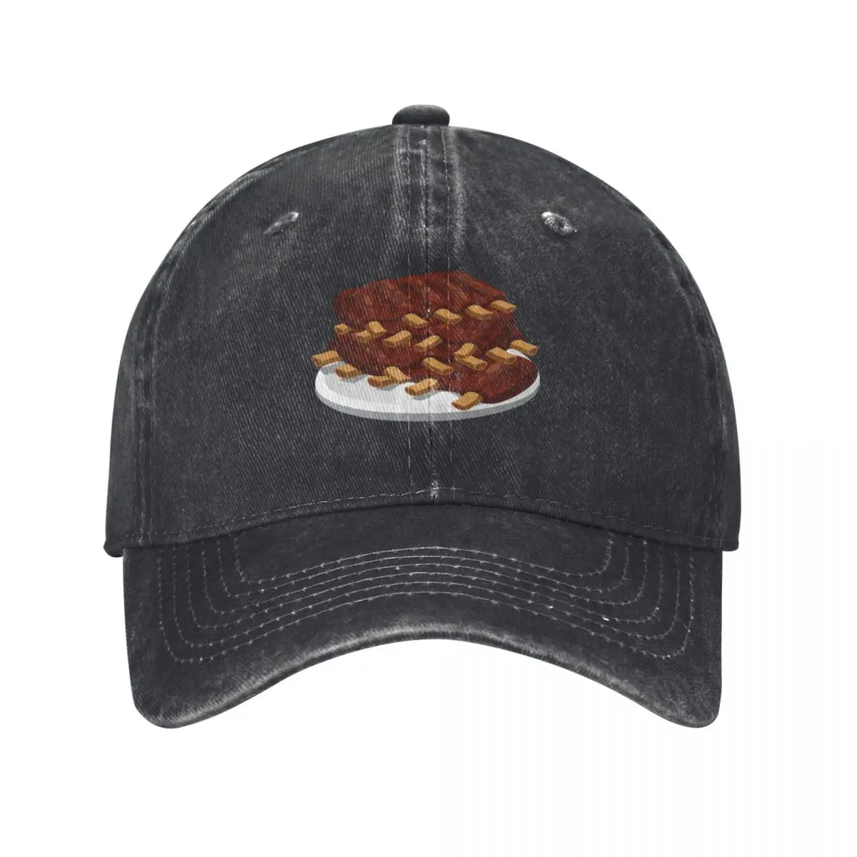 Spare Ribs (black background) Baseball Cap Designer Hat Icon Men Hats Women's