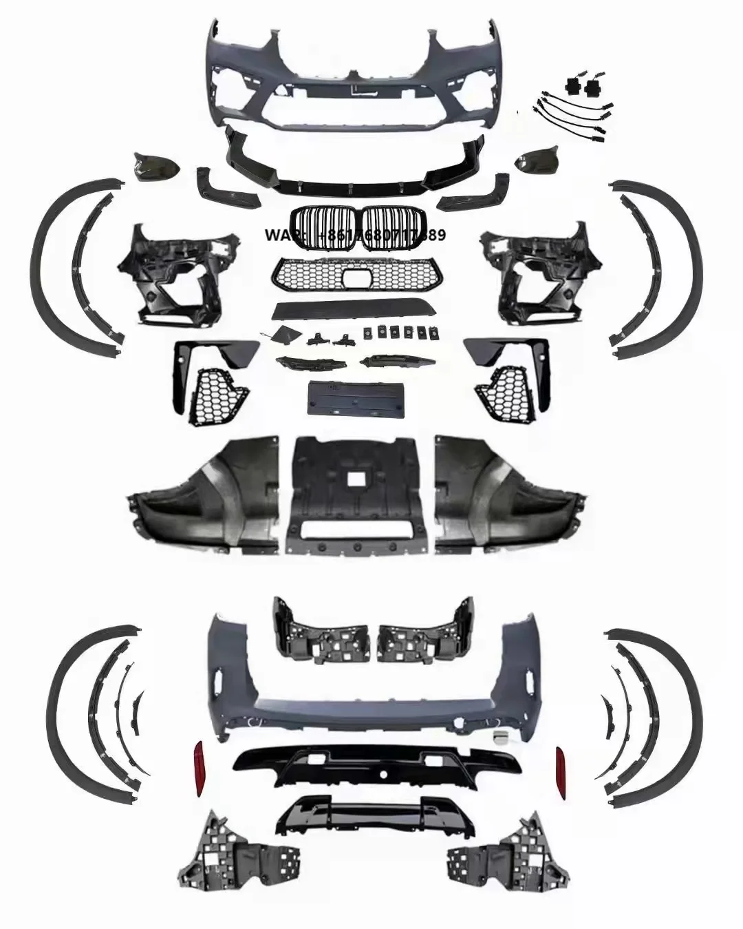 

Body Parts Full Set Car Bumper Body Kits for 2019-2021 X5 G05 Bumper Upgrade X5M Style Bodykit
