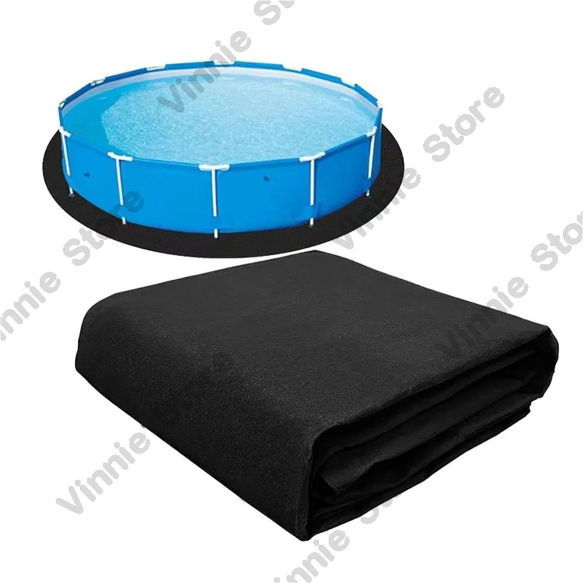 Pool Liner Pad Puncture Resistant Swimming Pool Liner Anti-Slip Mat for Outdoor Ground Protection
