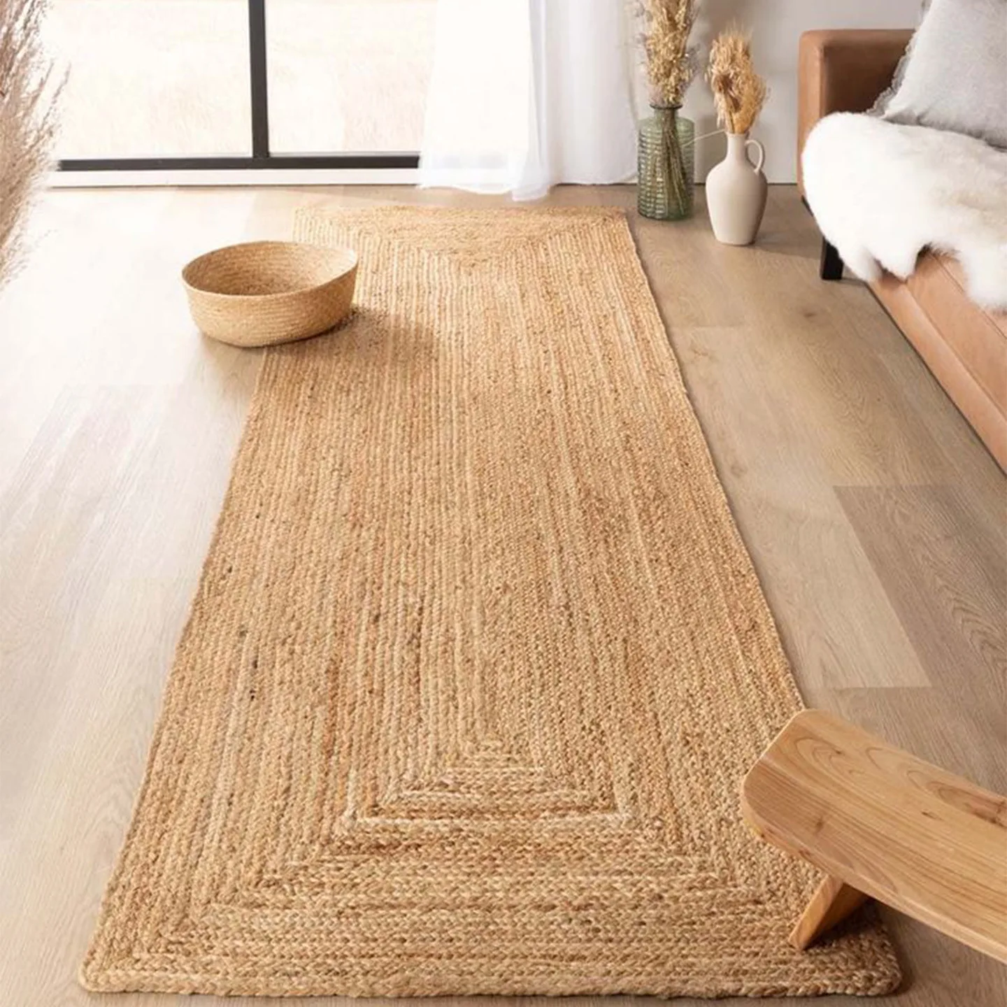 Jute runner rug
