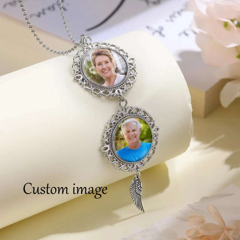 Personalised Car Mirror Ornaments, Custom Photo Rearview Mirror Pendants, Rearview Mirror Charms, Car Accessories