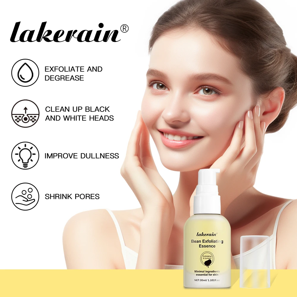 

Lakerain Bean Exfoliating Essence Deeply Moisturize Bright Soybean Oil Booster Serum Eliminate Dead Skin Exfoliation Essence