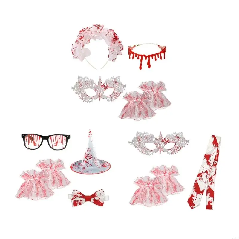 77HE Realistic Blood Soiled Polyester Costume Ventilated Substance Halloween Party Essential