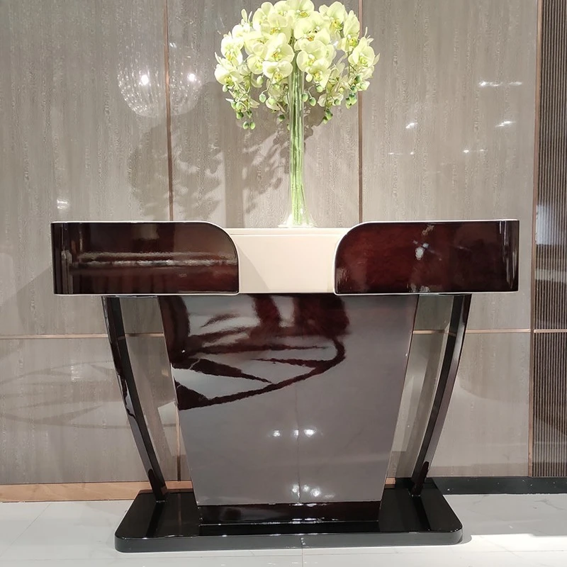 Light luxury high-end entrance table Villa entrance door Art end view table Entrance cabinet
