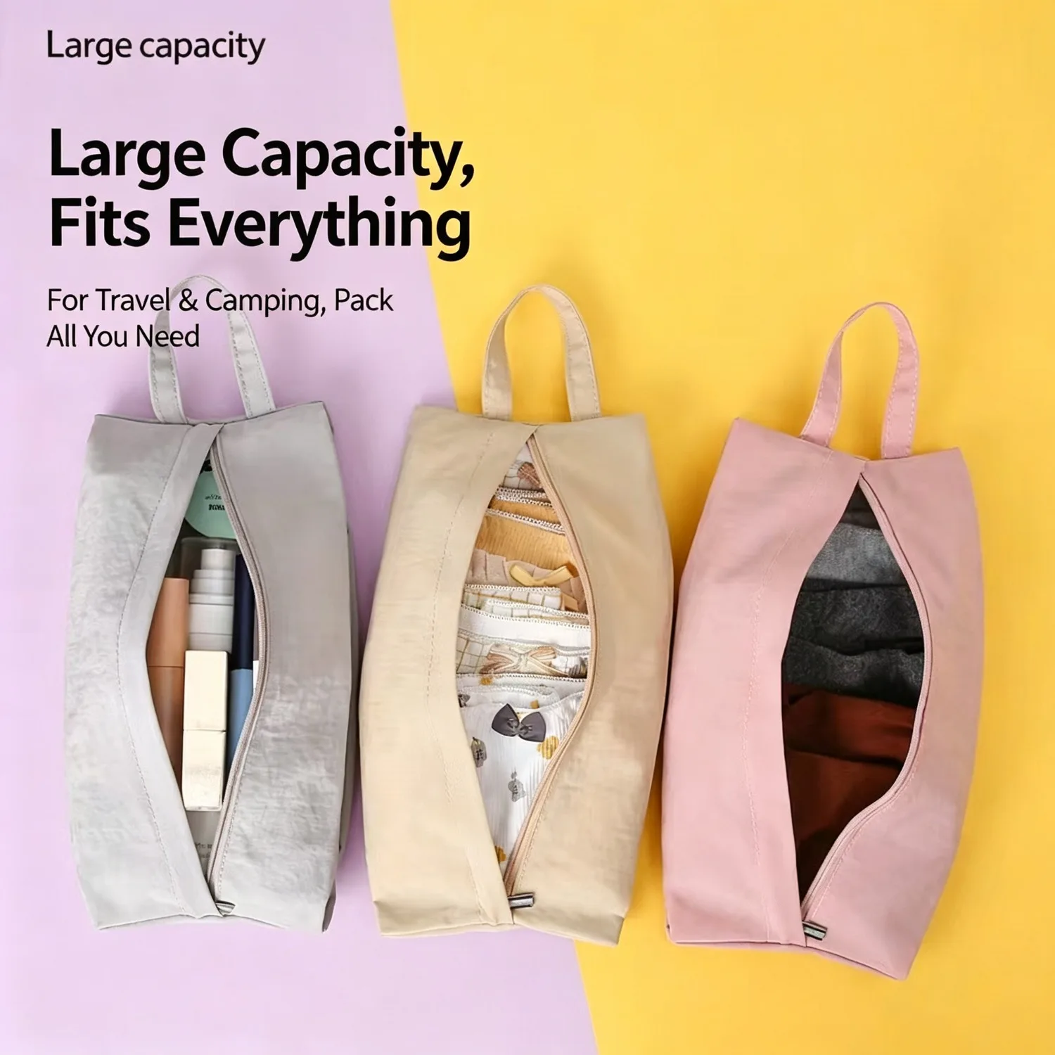 1/3pcs Travel Storage Bags Packing Cubes Lightweight Portable Organizer for Underwear Socks Cosmetics, Large Capacity for Travel