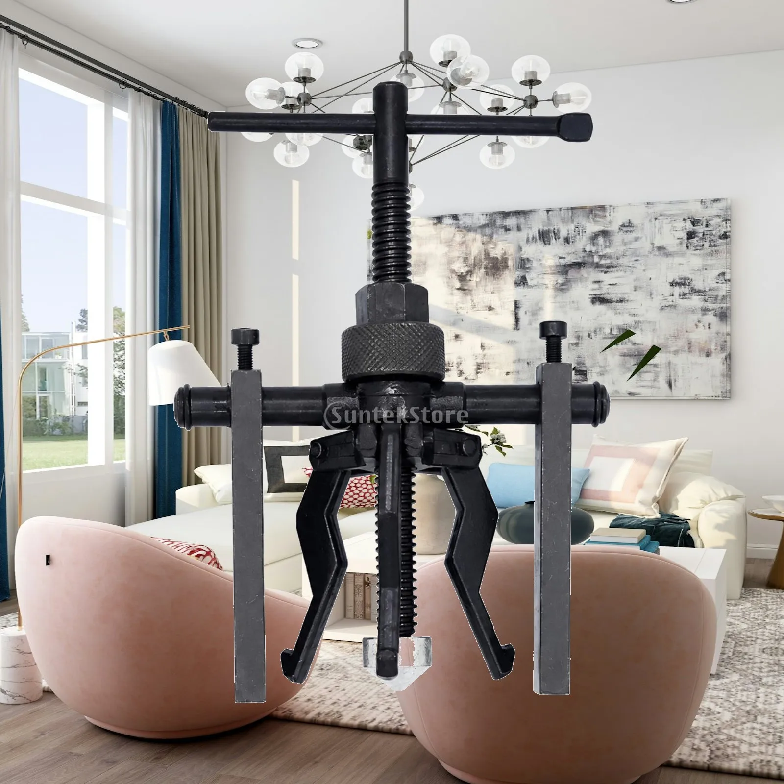 Inner-Bearing Puller Heat-Treated Bearing Puller with Adjustable Gripping Surfaces Gear Extractor Heavy-Duty Tool Carbon Steel
